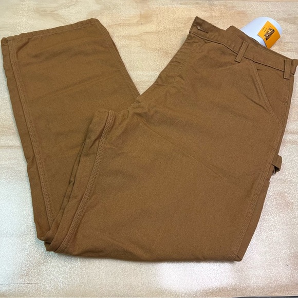 Carhartt Loose Fit Washed Duck Flannel-lined Utility Work Pant Size 40 x 32 - Picture 2 of 12